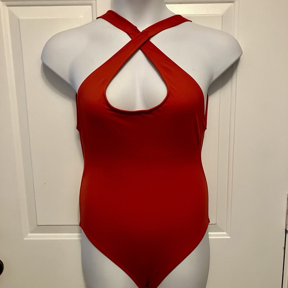 Andie Red One Piece Swimsuit Lucaya Size Medium Women's